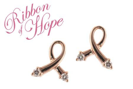 A055-08597: PINK GOLD EARRINGS .07 TW