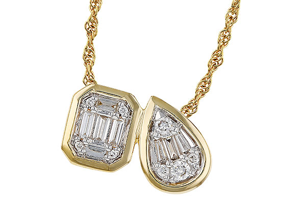 A329-62242: NECKLACE .17 BAG .25 TW