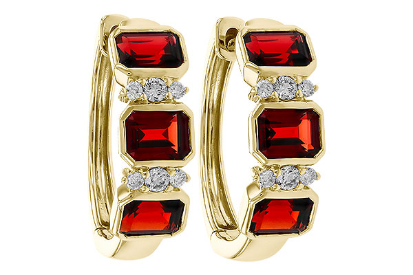B329-56788: EARRING 1.50 TW GARNET 1.61 TGW