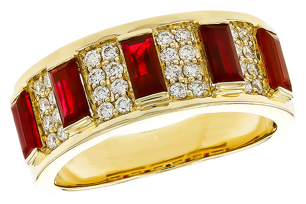 B329-59542: LDS WED RG 1.40 TW RUBY 1.69 TGW