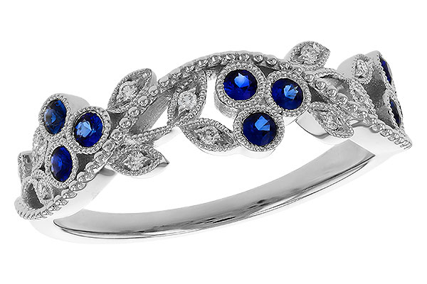 B329-63097: LDS WED RG .23 SAPPHIRE .29 TGW