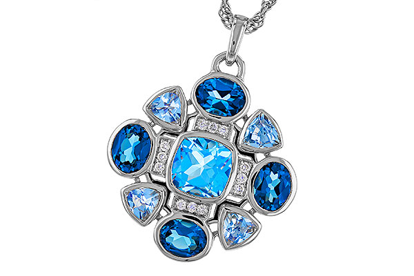 D329-57642: NECKLACE 3.19 TW BLUE TOPAZ 3.25 TGW