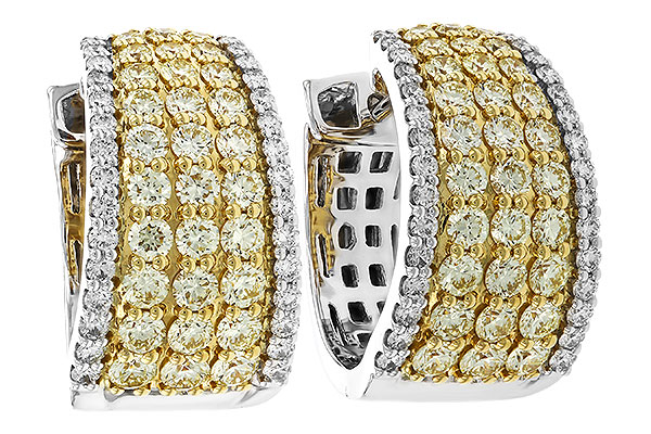E329-59533: EARRINGS 1.52 YELLOW DIAS 1.96 TW