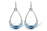 G243-21314: EARR 3.75 BLUE TOPAZ 4.17 TGW