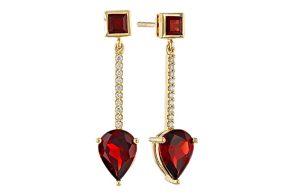 G329-56742: EARRINGS 2.70 TW GARNET 2.77 TGW