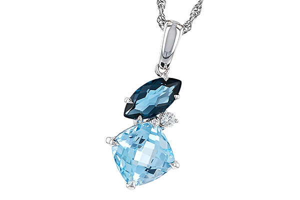 G329-58551: NECKLACE 2.37 TW BLUE TOPAZ 2.40 TGW