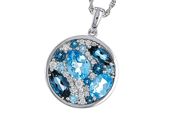 H329-58578: NECKLACE 2.31 TW BLUE TOPAZ 2.48 TGW