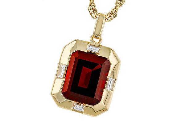 H329-58605: NECKLACE 3.65 GARNET 3.82 TGW (10x8MM GAR)