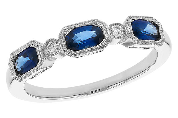 K329-56778: LDS WED RG .72 SAPPHIRE .77 TGW (4x3MM SAPP)
