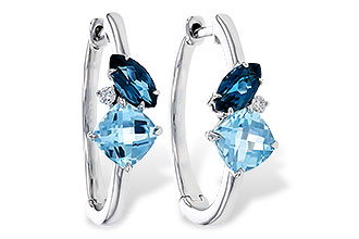 K329-58551: EARRINGS 1.82 TW BLUE TOPAZ 1.86 TGW