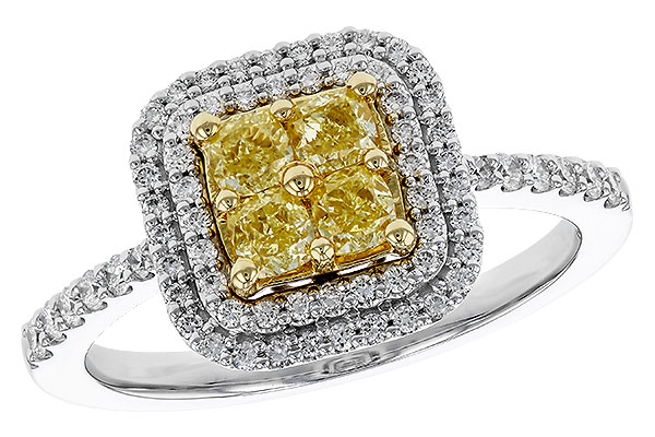 M329-58578: LDS RG .52 FANCY YELLOW DIAMONDS .85 TW